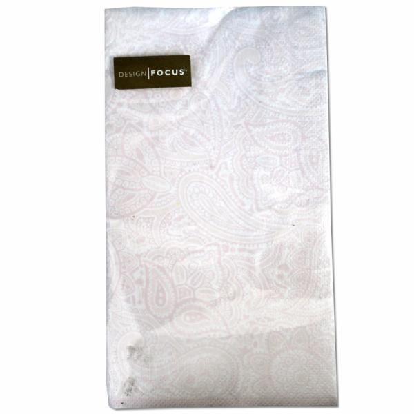 サイズ：20cm×11cm　　　　　3枚重ね/20枚入り/中国製※定形外郵便物OKブランド：Punch Studioデザイン：ピンク  ホワイト ペイズリー柄中国のメーカーFOCUS製のGuest Towelsシリーズのペーパーナプキンです...