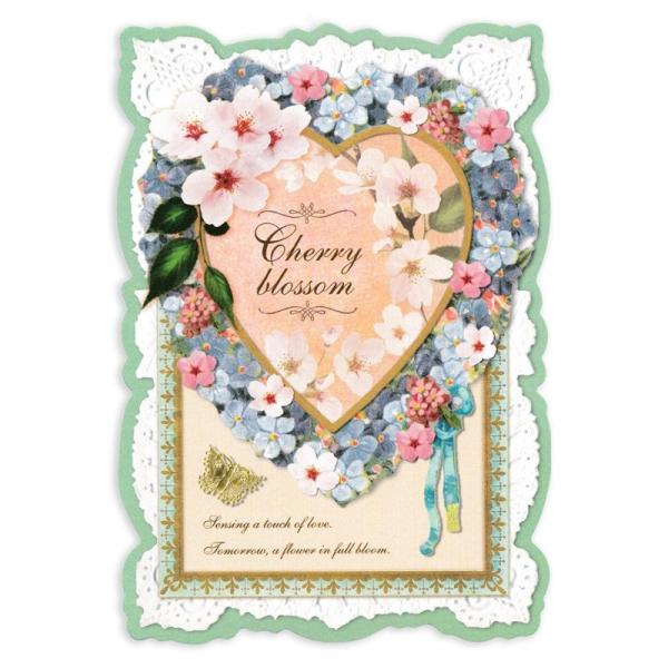 桜 ポストカード グリーン ダイカット グリーティングカード Antique Pink504 雑貨ロビン ヤフー店 通販 Yahoo ショッピング