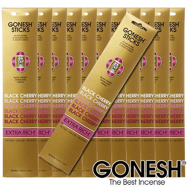 GONESH（ガーネッシュ） ブラックチェリー お香 スティック 12パック