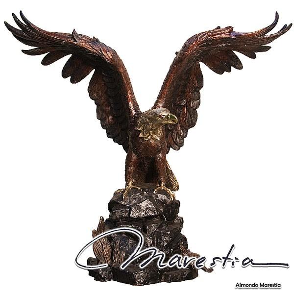 Marestia 翼を広げる大鷲 イーグル オブジェ 大型 置物 動物 エクステリア 銅像 高級 庭 ガーデン マレスティア 送料無料
