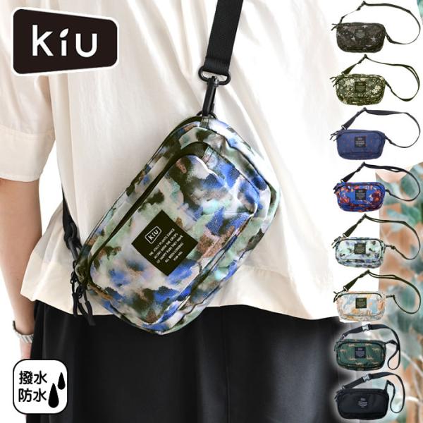 ショルダーバッグ レディース 撥水 KiU キウ 300D フロントポケットミニショルダーバッグ K156 サコッシュ ウエストポーチ 防水 メンズ 2WAY 軽量 小さめ