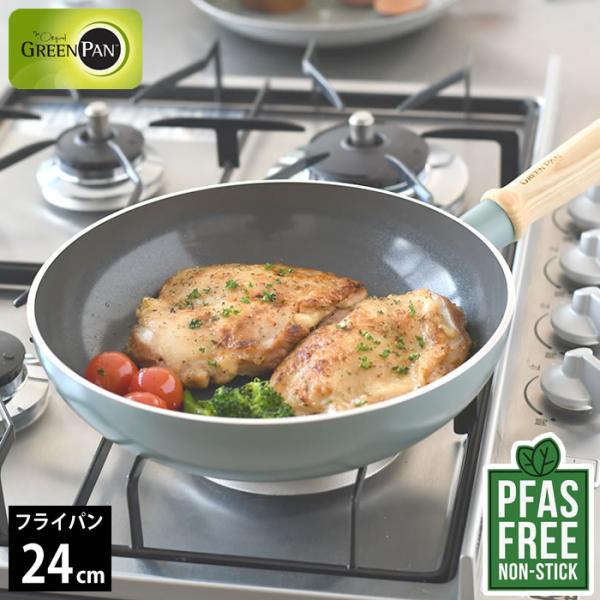 GREENPAN Amazon｜グリーンパン ヘルシーセラミック 24㎝ フライパン PAN 八7146【未使用品】GREEN フライパン IH・ガス火 24cm 調理器具