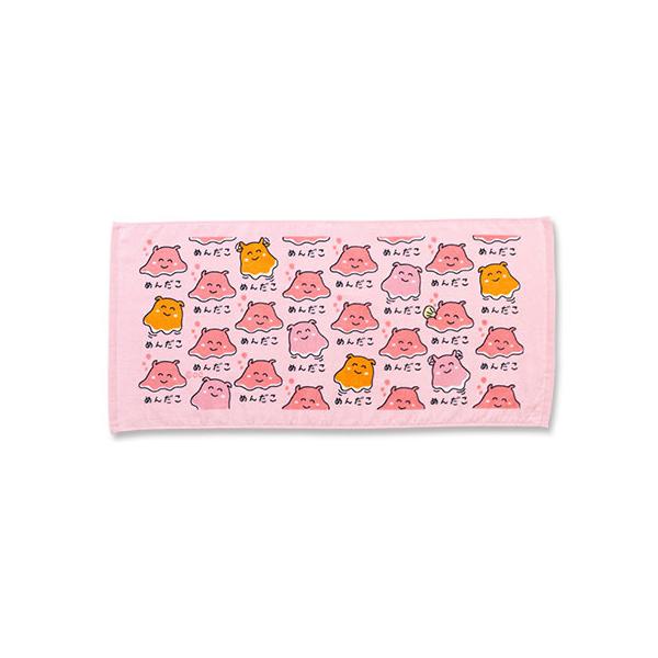 おえかきさん　フェイスタオル　めんだこさんピンク