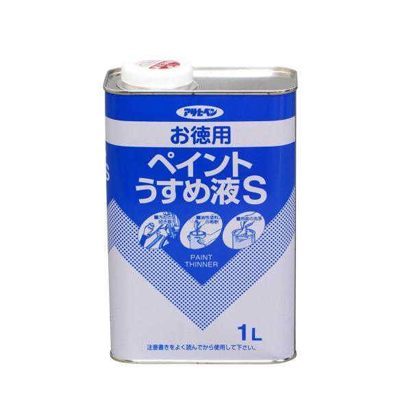 うすめ液S・( NULL ) 1L ・・Size:1LStyle:うすめ液S・用途:油性塗料の粘度が高く、塗りにくいときの希釈に。塗料を塗ろうとする面のよごれのふきとりに。塗料を塗ったあとの塗装用具の洗浄に。塗料が衣服などについたときのふき...