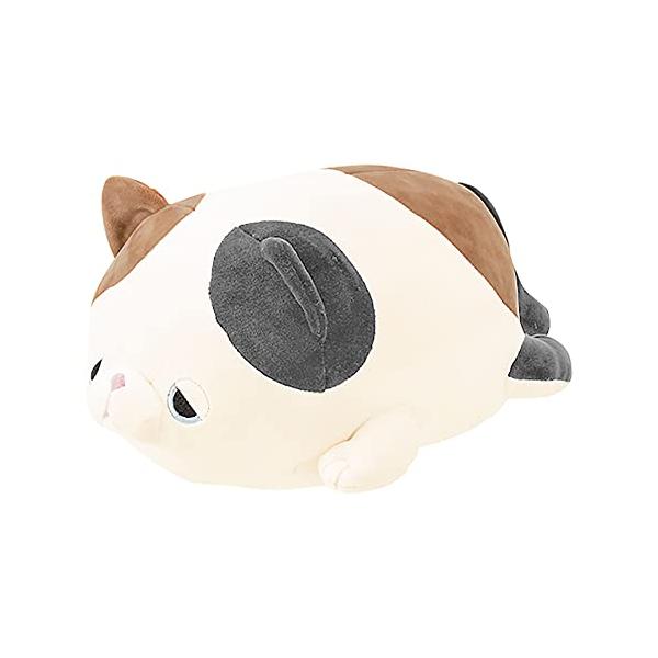 他サイト： りぶはあとボルスタークッションマシュマロアニマルミケネコのゆず(全長約27cm)ふわふわもちもち58203-10の商品画像