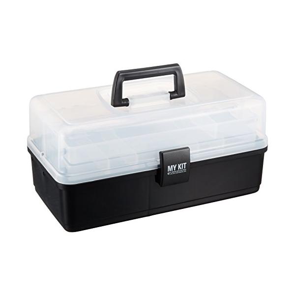 他サイト： アイリスオーヤマ ツールボックス 工具箱 収納ケース 幅37cm×奥行20cm×高さ18cm ブラックの商品画像