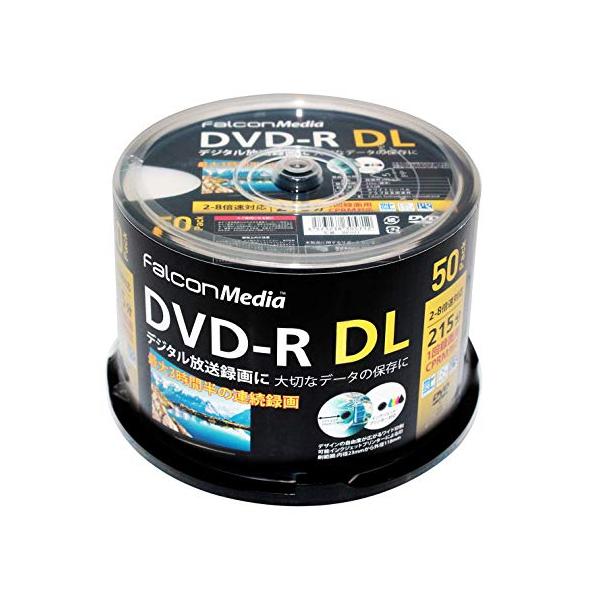 他サイト： FalconMedia 1回録画用 DVD-R DL CPRM 215分 50枚 ホワイトプリンタブル 片面2層 2-8倍速 BE071の商品画像