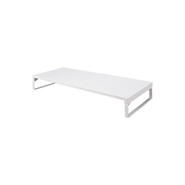 他サイト： リヒトラブ パソコン台 モニター台 机上台 白 幅59×奥行25×高さ8cm ロー 耐荷重15kg A7332-0の商品画像