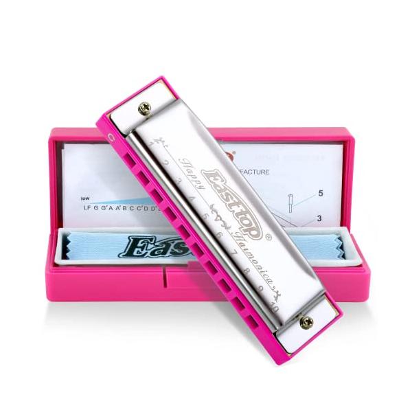 ・T10-4S-PKSR  ・・Color:T10-4S-PKSR・【商品仕様】調子：ハーモニカ C?；スタイル：ブルースハーモニカ；音域：10ホール20トーン；サイズ：L103xW28xH21mm。ポケットに入れて、パーティー、学校、オフ...