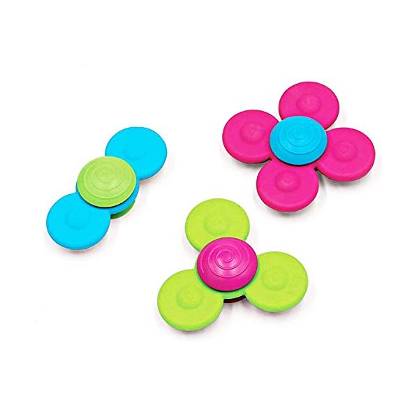 他サイト： ファットブレイン(Fat Brain Toys) 赤ちゃんおもちゃ ワーリースクイグズ 歯がため クルクル回る吸盤付き 【正規品】 FA210-の商品画像