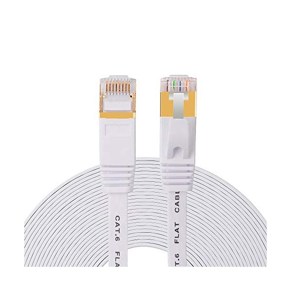 LANケーブル 40m フラットケーブル CAT6準拠 1Gbps/250MHz ラン