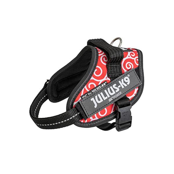ユリウスケーナイン (Julius-K9) Julius K9 IDCパワーハーネス サイズ: XS/ミニミニ 唐草レッド