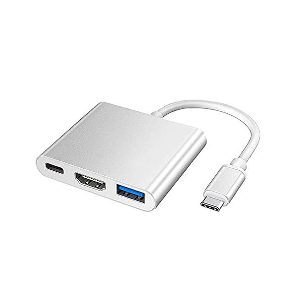 NaCot Type-C to HDMI 変換アダプター HDMI/USB3.0/Type-Cハブ変換3-in-1 解像度4Kサポート MacB