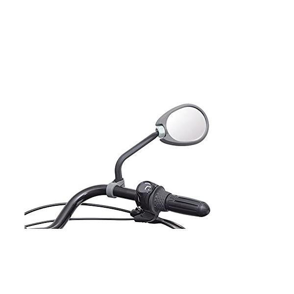 ・グレー/緑  BM-003・安全運転をかわいくサポート！・大きめミラーで視認性GOOD！・ボールジョイントで角度調整ラクラク！・適用ハンドル径：22.2mm・本体：ASA　アーム部：PA　ミラー部：PMMA