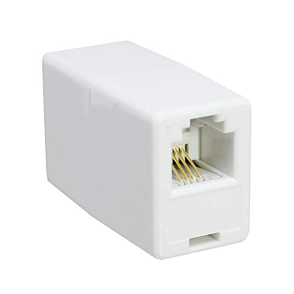 他サイト： タローズ TARO'S モジュラージャック 電話線アクセサリー/RJ11/12モジュラーケーブル用/中継(延長)アダプタ/6極4芯/6極2芯 エの商品画像