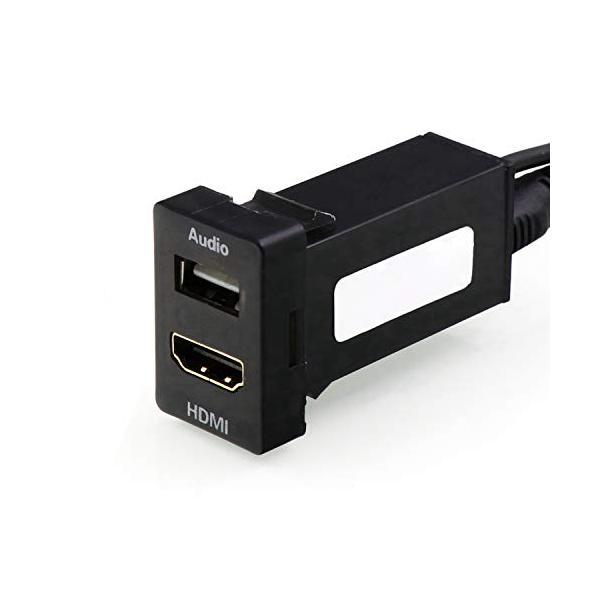 他サイト： USB入力ポート＆HDMI入力ポート オーディオ中継 オーディオパーツ スイッチホールパネル TOYOTA トヨタ車系用の商品画像