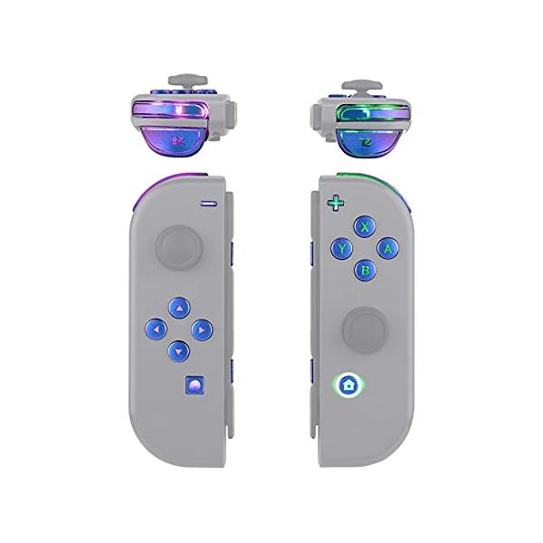 【お得すぎ・豪華おまけ付き】⭐️カスタムジョイコン鋼⭐️ニンテンドージョイコン×3 eXtremeRate Switchに対応用ジョイコンDFS LEDキット（LEDキット付き