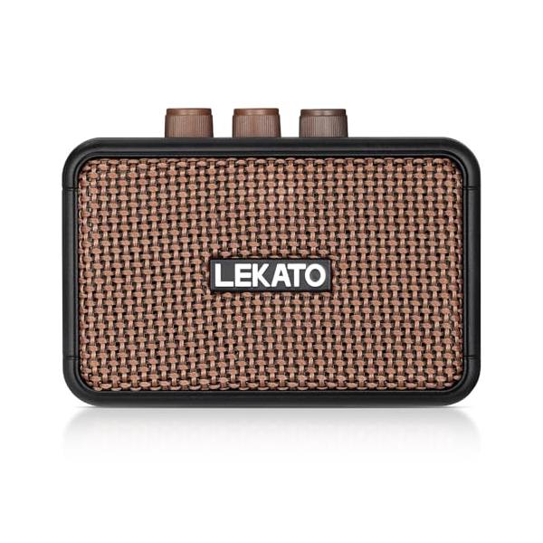 LEKATO ギターアンプ 5W エレキギターアンプ Bluetoothクリーン/オーバード イブ チャンネル 2つサウンドチャンネル ヘッドホ