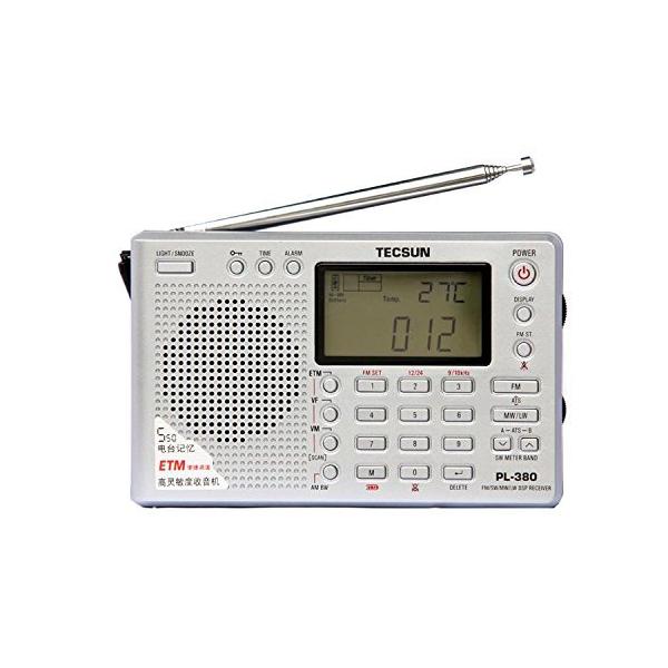 PL-380オールバンド・デジタル・ラジオ　TECSUN　DSP処理（色：ブラック）【日本語説明書】(中古品) オールバンド・デジタル・ラジオ TECSUN DSP処理PL-380（色：シルバー