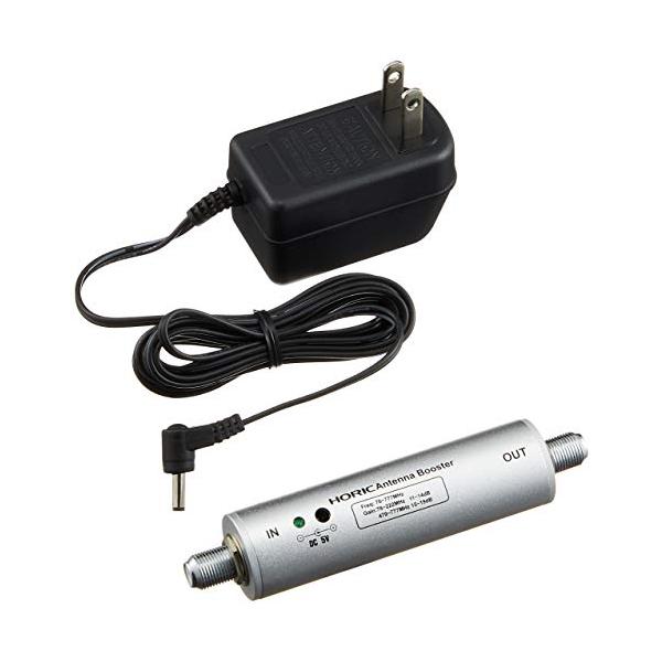 他サイト： ホーリック アンテナブースター 室内・地デジ(UHF/VHF)専用 中継タイプ HAT-ABS024の商品画像