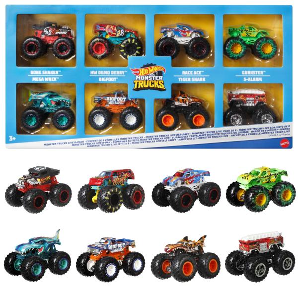 ホットウィール(Hot Wheels) モンスタートラック 8パックミニカー 8台