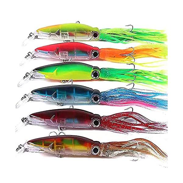 カジキ イカ 型 ルアー マグロ 6カラー 釣り セット 14cm 40g
