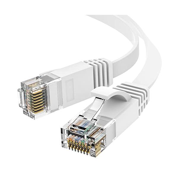 他サイト： Ankuly LANケーブル 30m 有線 ランケーブル フラットタイプ CAT6準拠 1.5mm厚 フラットケーブル 隙間用 カテゴリ6(ホワの商品画像