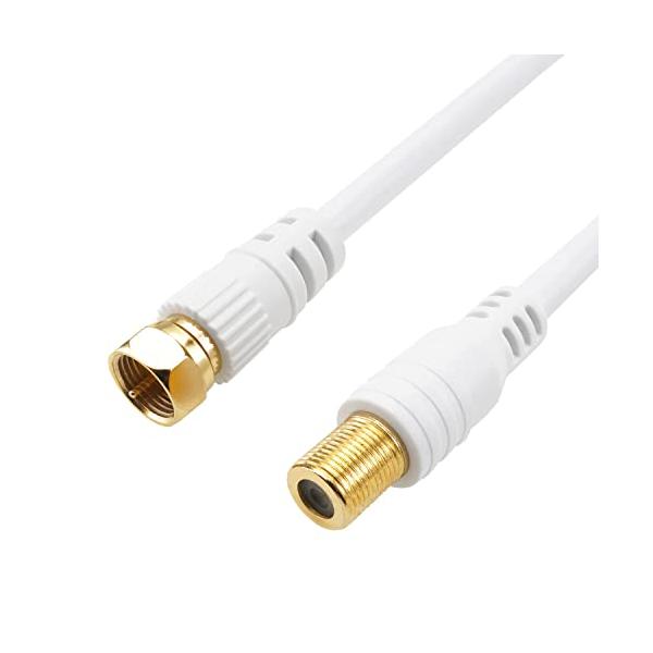 ネジ式・ホワイト  ACF10-669WH・・Color:ホワイトStyle:ネジ式・●ケーブル規格：S-4C-FB ●コネクタ規格：F型・●コネクタ形状：ネジ式-F型接栓メス（金メッキ仕様）(br)●コネクタサイズ：(br)・F型接栓メス...