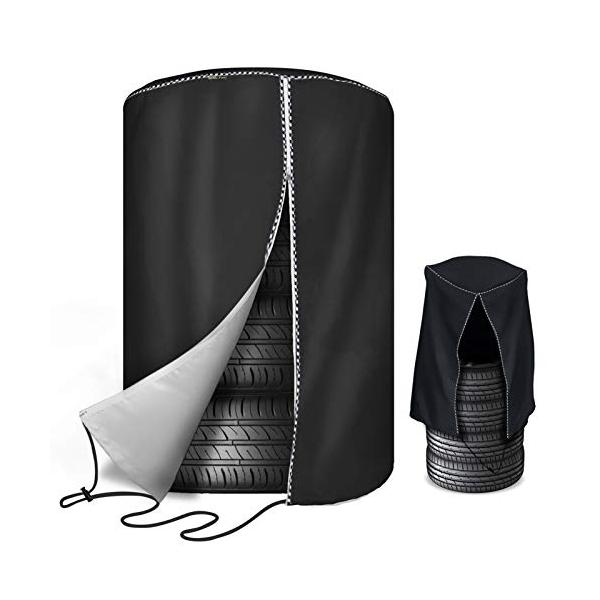 他サイト： Mr.You タイヤカバー 屋外 防水 420D 厚手 幅65×高さ90cm 軽自動車用 タイヤ収納 保管 UVカット 防埃 防雨 丈夫（12/の商品画像