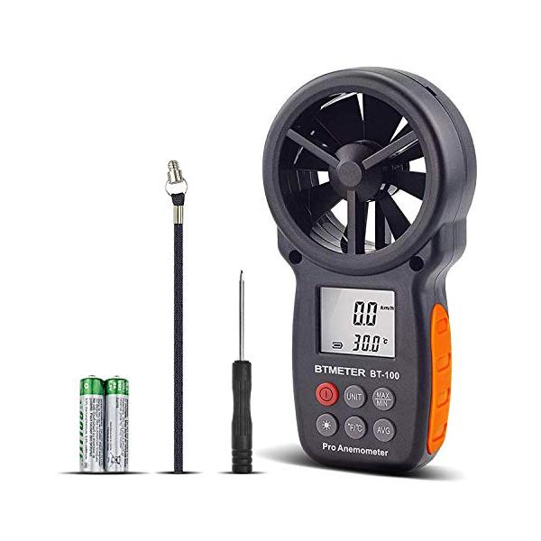 BT-100-NEW・BT-100(進化版の風速計)  ・・Color:BT-100(進化版の風速計)・??【温度計&amp;風速計一体化】風速、風温、風の寒さ。BT-100は、温度計測機能を搭載したデジタル手持ち風速計で、m / s、km...