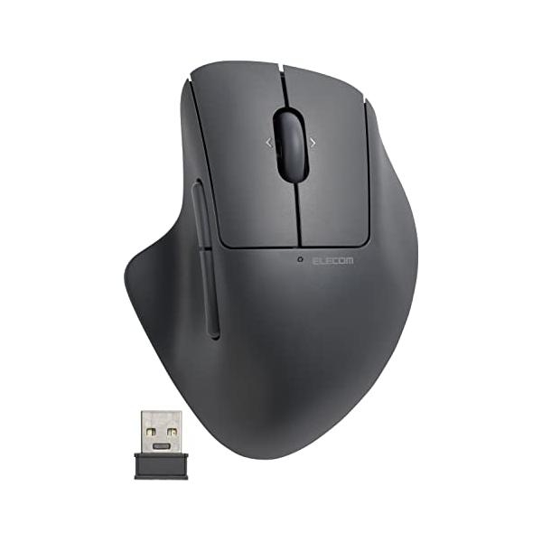 他サイト： エレコム ワイヤレスマウス SHELLPHA 無線2.4GHz 静音 抗菌 5ボタン+チルトホイール ブラック M-SH30DBSKBKの商品画像