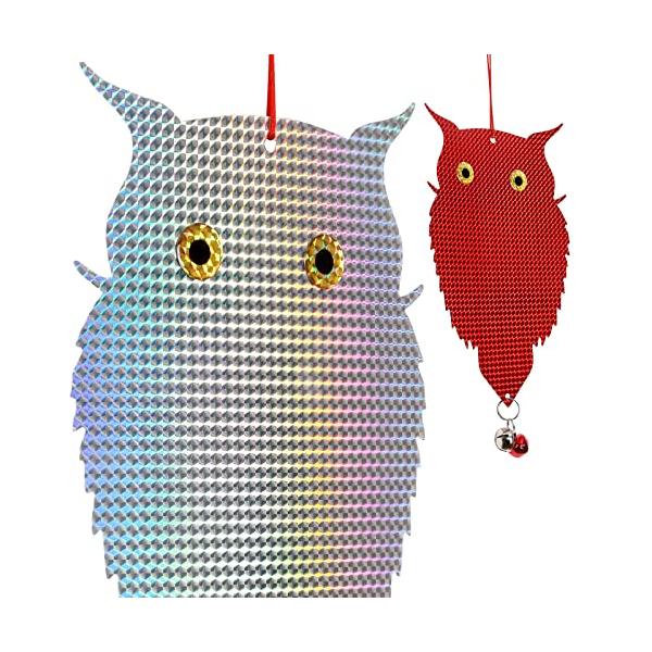 他サイト： OFFO 鳩よけ 鳥よけ 鳥の天敵フクロウ型で鳩や鳥を遠ざける フクロウ型駆鳥反射板はキラキラして太陽光を強く反射します フン害防止・景観を損なの商品画像