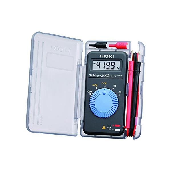 カードタイプ・グレー  3244-60・・Style:カードタイプPatternName:単品・直流電圧:419.9mV~500V  5レンジ  基本確度: ±0.7% rdg. ±4 dgt.・交流電圧/50~500Hz:4.199V~5...