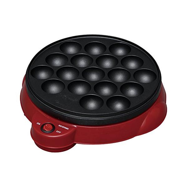 ・レッド  ITY-18A-R・商品サイズ(cm)：幅約27.5×奥行約28.5×高さ約7.5・重量(約)：1000g・材質・本体：ポリプロピレン・たこ焼きプレート：アルミニウム・電源：AC 100V（50/60Hz共用）・消費電力：650W