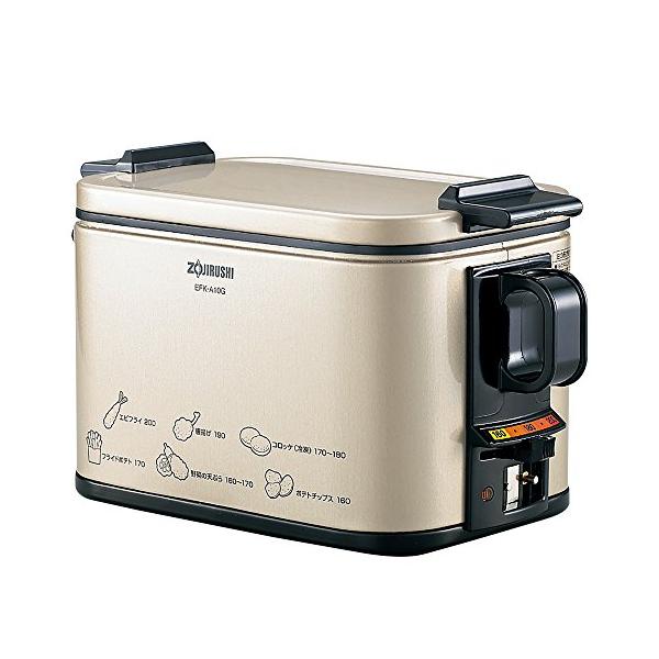 他サイト： 象印 電気フライヤー 1.0L あげあげ 火を使わずに揚げ物づくり 卓上 家庭用 油温調節機能 メタリックカカオ EFK-A10Gの商品画像