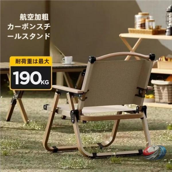 2025新型式アウトドアチェア ピークル折りたたみ椅子 木目 ローチェア キャンプ イス 2.3軽量イス 背中ポケット付き 組立簡単