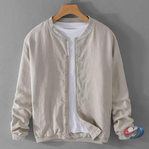 綿麻ジャケット メンズ アウター スタジャン サマージャケット MA-1ジャケット リネンジャケット スタジアムジャンパー ピークル 春夏