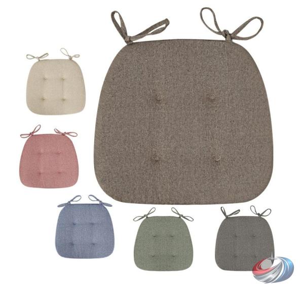 ダイニングチェアクッション　馬蹄形座布団ひも付き　ピークル　椅子用シートクッション　ずれにくい　食卓チェアに　座り心地アップ　おうち時間を快適に