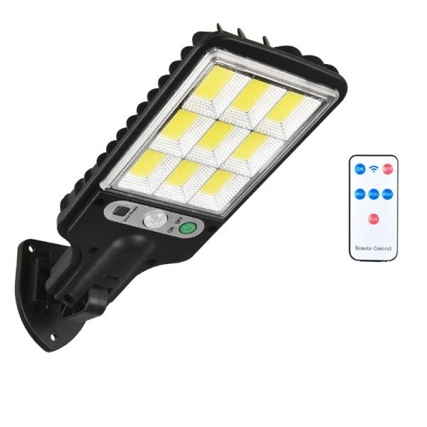 街灯型　人感センサー　ソーラーライト　ソーラーパワー　太陽光108COBでとても明るく点灯