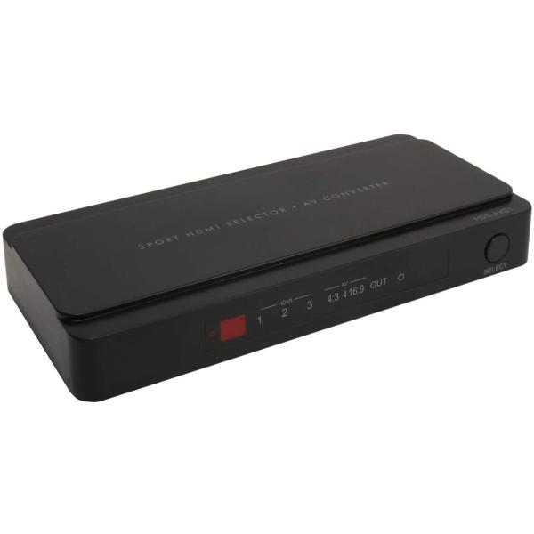 超希少 ミヨシ AV端子入力付きHDMI切替器 ブラック HDS-AV01/BK ミヨシ MCO AV端子入力付 HDMI切替器 4入力1出力 セレクター 接続