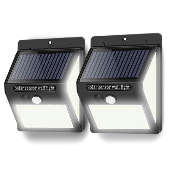 人感センサーライト 2個セット ソーラーライト 屋外 駐車場 防犯 防水 玄関 庭 屋外 140LED tec-jinkanlight2s