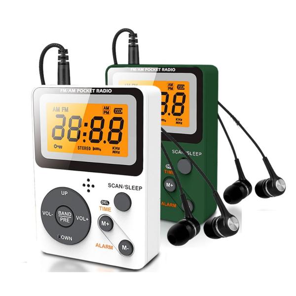ポケット ラジオ ワイドFM AM 高感度受信 小型 持ち運び 軽量 携帯便利