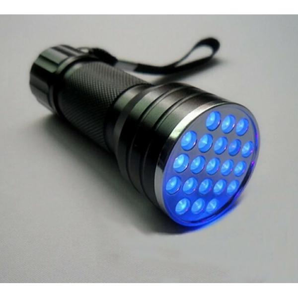 LED ブラックライト 21灯 用途いろいろ コンパクト 懐中電灯 偽札 菌