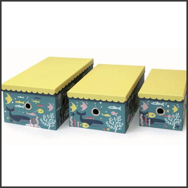 収納ボックス フタ付き おしゃれ かわいい 紙 収納ケース セット おもちゃ箱 セット3ストリージボックス シー Key S3stse 雑貨屋フリー 通販 Yahoo ショッピング