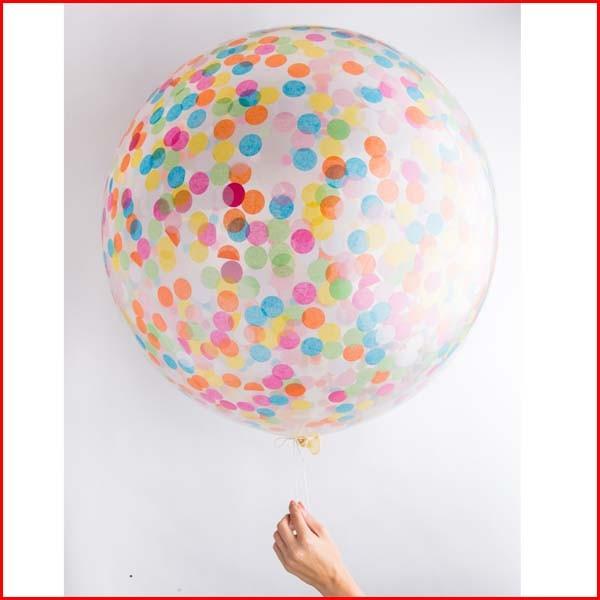 風船 バルーン 紙吹雪 パーティーグッズ 誕生日 パーティー 飾り 結婚式 かわいい おしゃれ Jumbo Confetti Balloons Clear With Multi Sp Jcb1 As 雑貨屋フリー 通販 Yahoo ショッピング