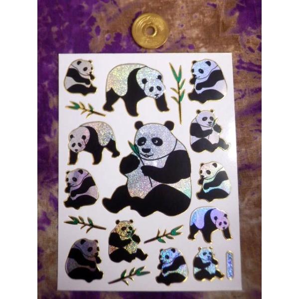キラキラシール パンダb ゆるい ニヤリ顔のパンダも 笹の葉山のパンダ君風 Buyee 日本代购平台 产品购物网站大全 Buyee一站式代购 Bot Online