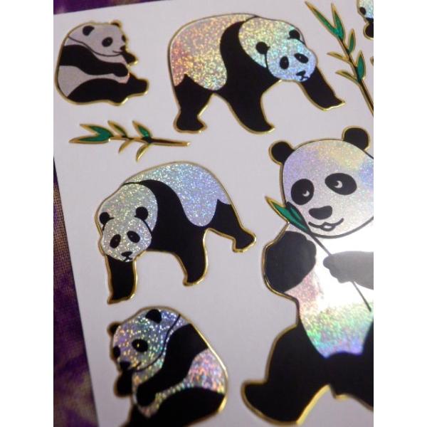 キラキラシール パンダb ゆるい ニヤリ顔のパンダも 笹の葉山のパンダ君風 Buyee 日本代购平台 产品购物网站大全 Buyee一站式代购 Bot Online