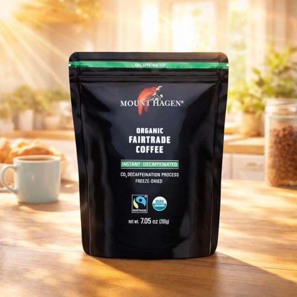 他サイト： マウント ハーゲン マウントハーゲン オーガニック フェアトレード インスタントコーヒー カフェインレス 詰め替え用 ジップバッグ 200gの商品画像