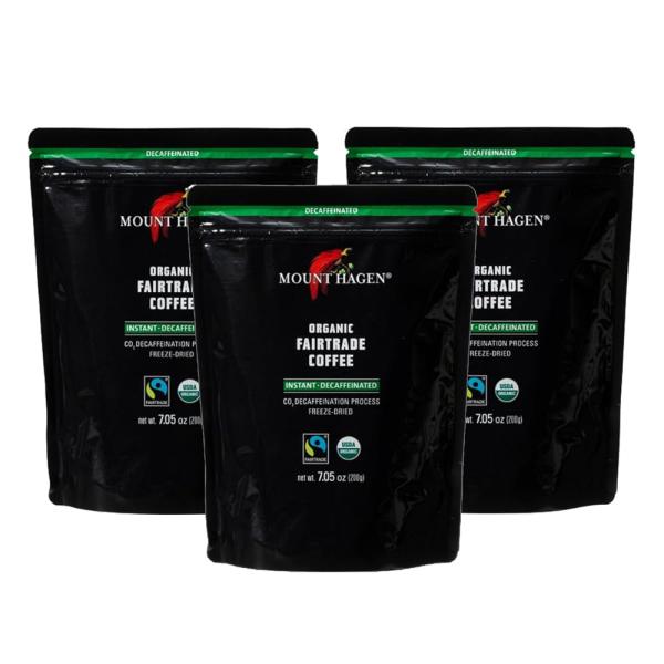 マウントハーゲン オーガニック フェアトレード インスタントコーヒー カフェインレス 詰替用 200g×3個