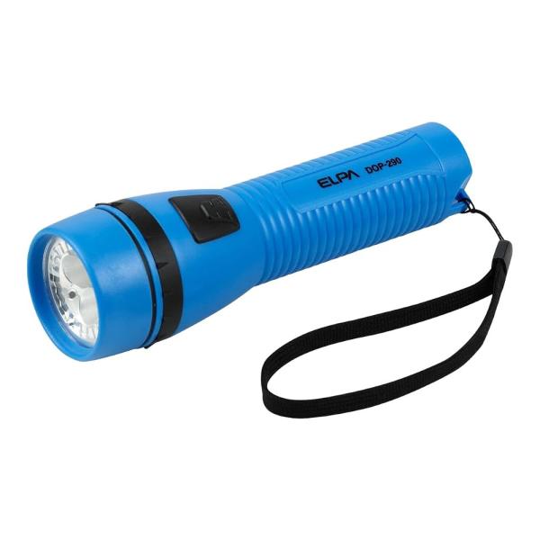 エルパ LEDハンディライト 雨の中でも使える防雨形 LED3灯で明るさ確保 DOP-290(BL) 直径53X全長167(mm)